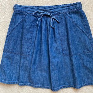 Draper James Denim Bow Tie Waist Skirt - Size S
